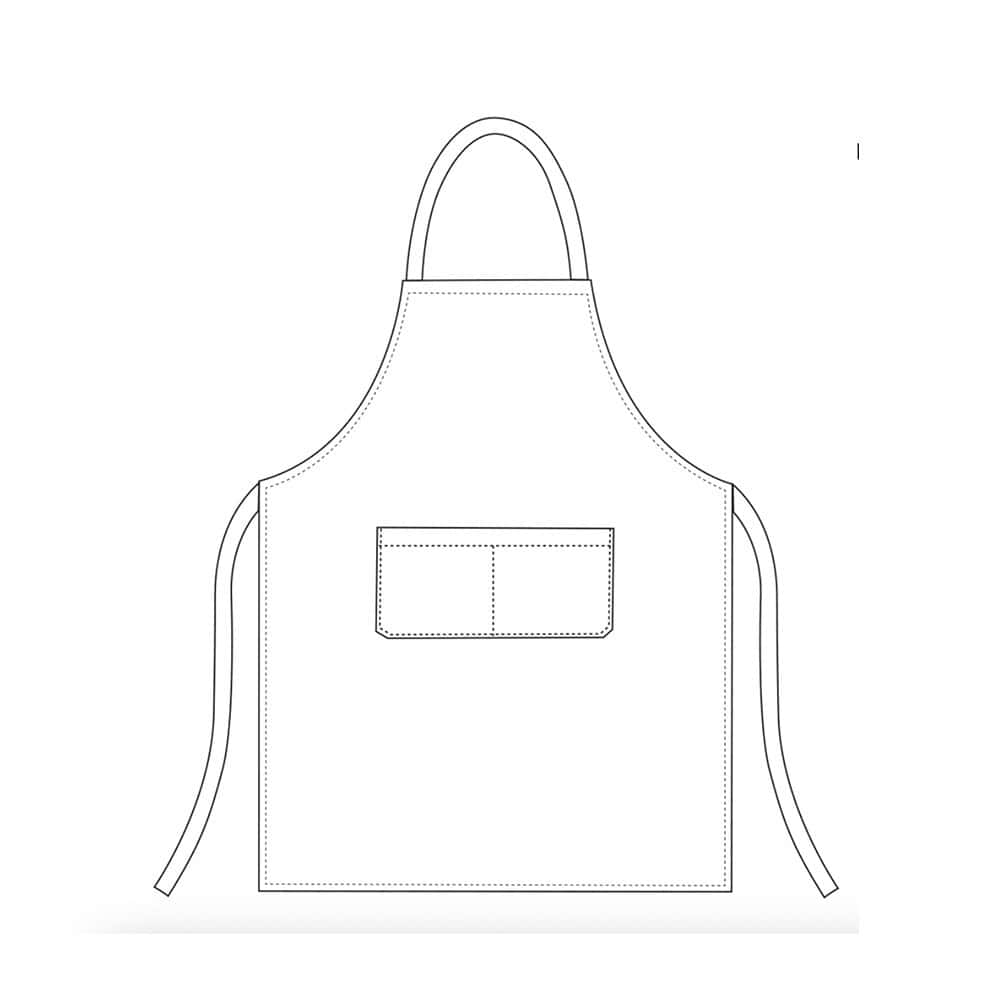 Aggiunta di un grembiule da lavoro personalizzato, ideale per professionisti e hobbisti, con ampio tascone frontale. Moda Lavoro Sacilotto